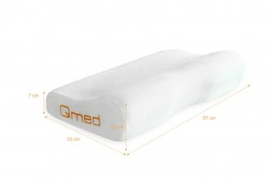 Poduszka ortopedyczna do snu - profesjonalna poduszka ortopedyczna z pamięcią kształtu i profilem na bark - Contour Pillow Qmed