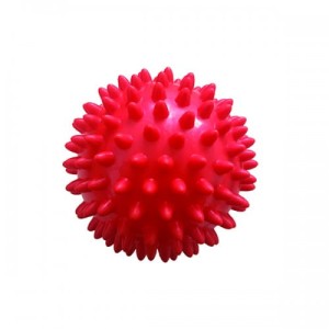 Piłka do masażu - kulka do masażu - piłka z kolcami do rehabilitacji - czerwona - Massage Balls 9 cm Qmed